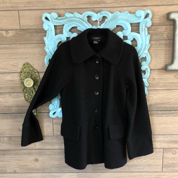 Sandro sportswear 100% black wool peacoat - Picture 4 of 7